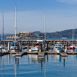 Sailboats in front of Alcatraz - 1