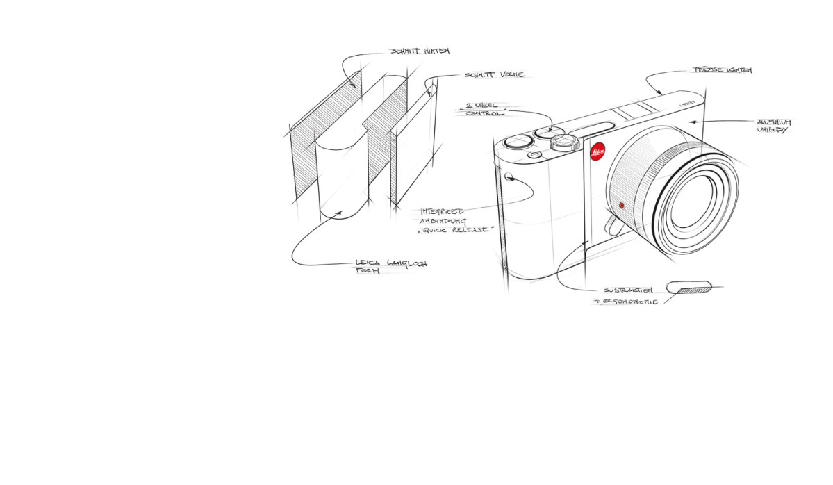 Concept sketch of Leica T by AUDI Design