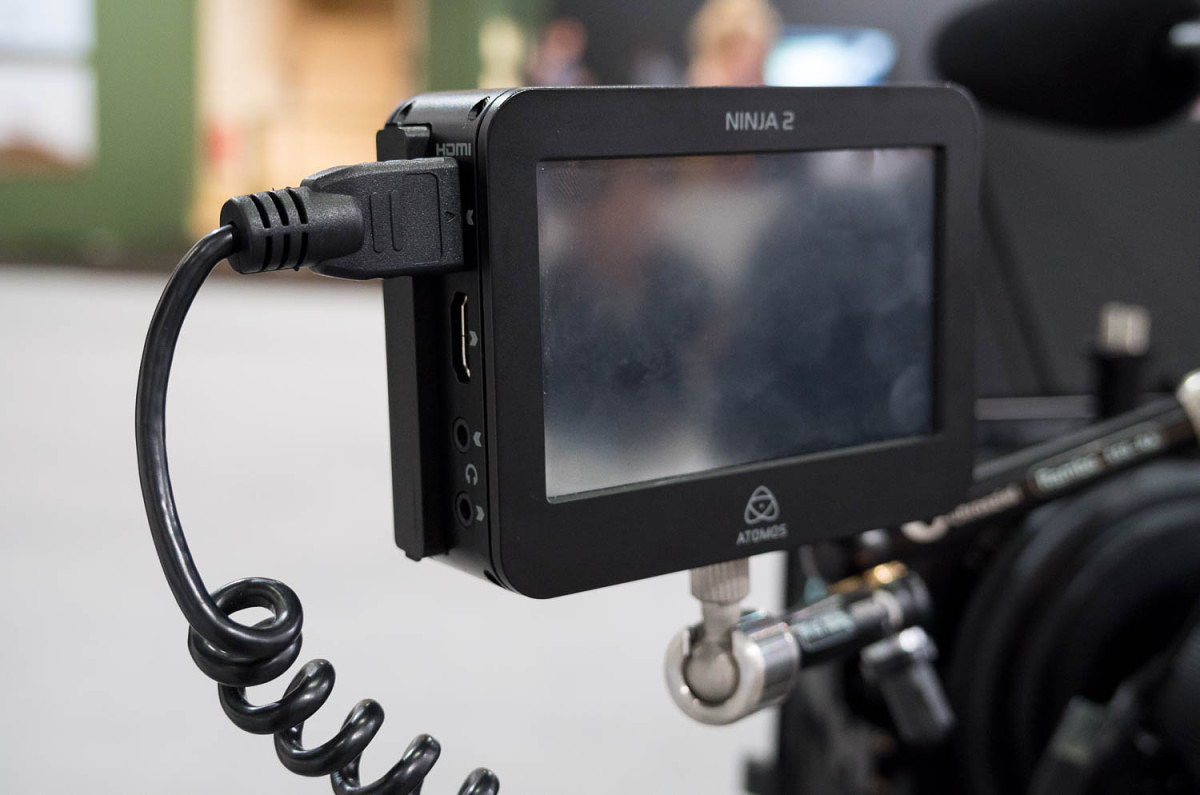 Atomos Ninja hooked up to S with HDMI cable