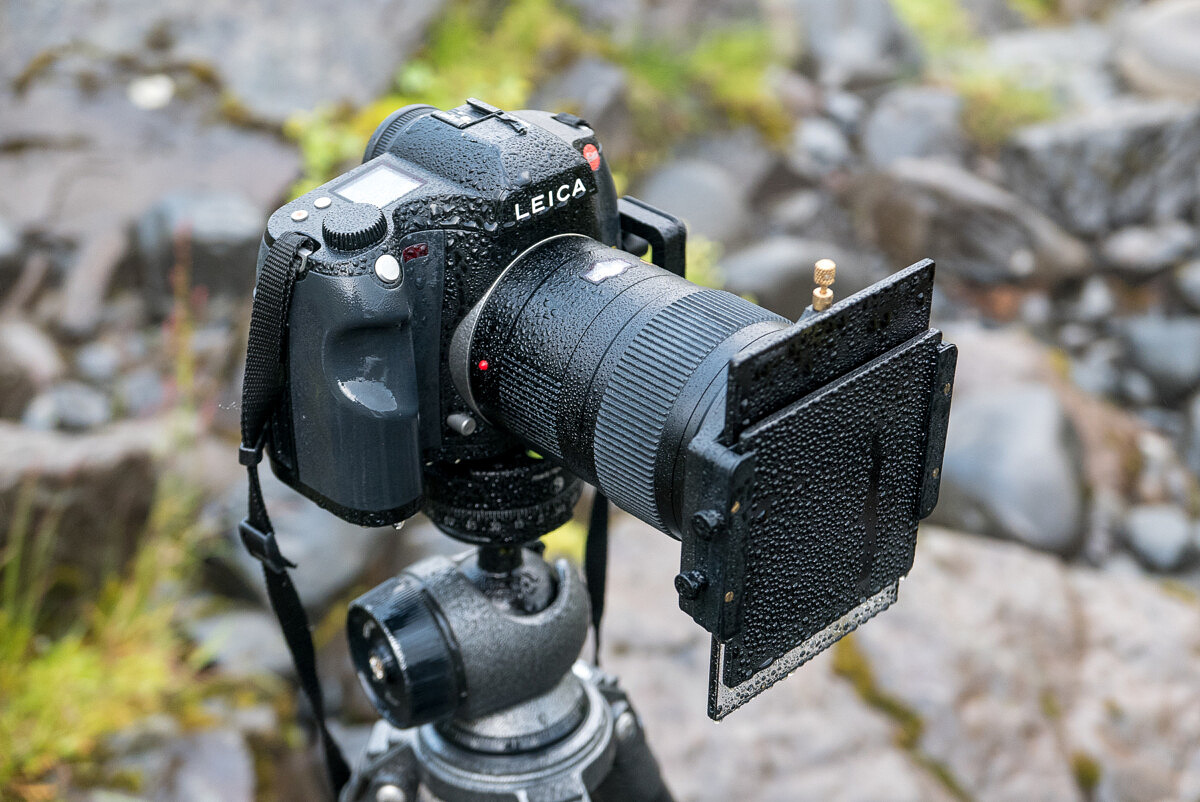 Water droplets on the front of my Schneider filters