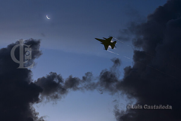 A-220 Moonrise and Jet